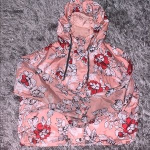 Flower print windbreaker